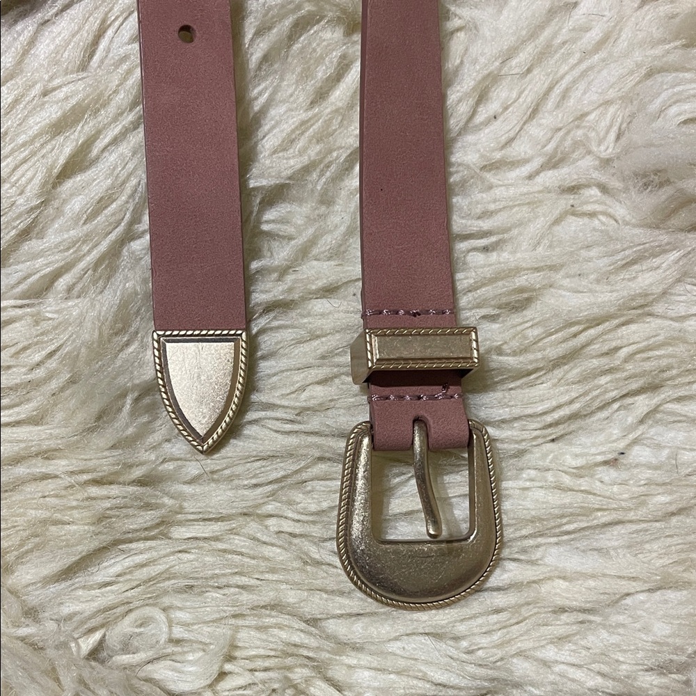 Target Blush Belt with Gold Buckle